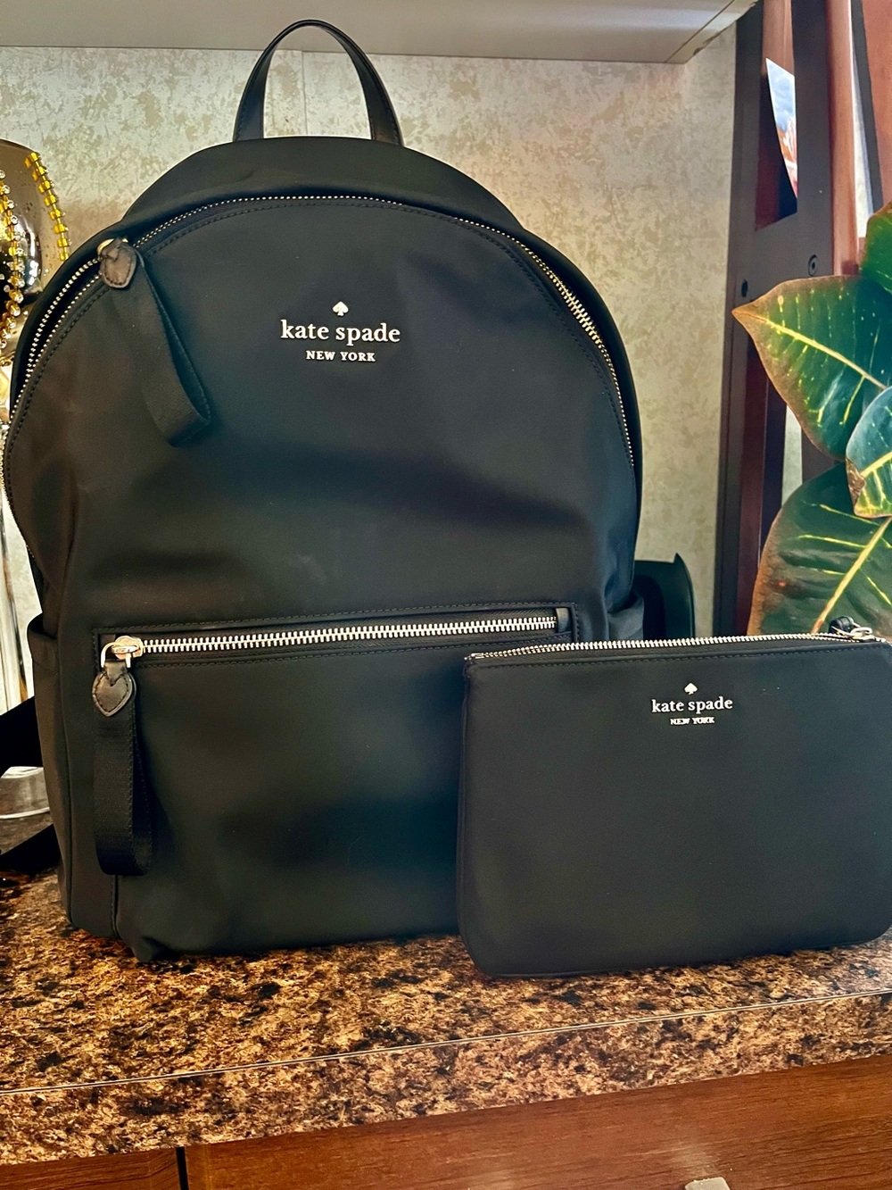 Kate Spade Large Chelsea back pack.  With matching accessories bag